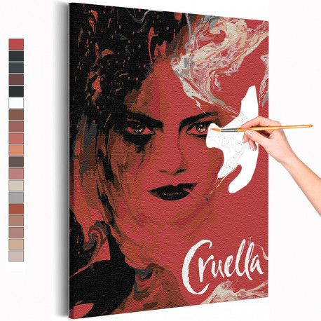  Круэлла / Cruella Раскраска картина по номерам на холсте AAAA-RS300