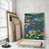 Пример в интерьере Кувшинки Клод Моне / Известные картины 100х125 см Раскраска картина по номерам на холсте AAAA-RS266-100x125
