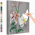 Лилии / Японские цвета Кудзумасы Огавы Раскраска картина по номерам на холсте