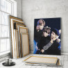 Пример картины в интерьере Bangtan Boys / BTS Корейская K-POP группа 80х100 см Раскраска картина по номерам на холсте AAAA-RS35