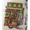 Пример готовой работы Каждой молодушечке - дом, сундук и кошечку Набор для вышивания Merejka K-09