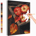 Сочные яблоки Раскраска картина по номерам на холсте