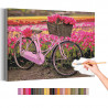 Велосипед и тюльпаны / Цветы Раскраска картина по номерам на холсте с неоновой краской AAAA-RS183