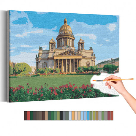 Исаакиевский собор / Лето / Санкт-Петербург Раскраска картина по номерам на холсте AAAA-RS197