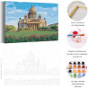 Пример картины и схема Исаакиевский собор / Лето / Санкт-Петербург Раскраска картина по номерам на холсте AAAA-RS197