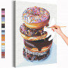 Завтрак с пончиками / Десерт / Еда Раскраска картина по номерам на холсте AAAA-RS145