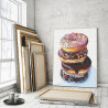 Пример в интерьере Завтрак с пончиками / Десерт / Еда 60х80 см Раскраска картина по номерам на холсте AAAA-RS145-60x80