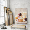 Пример в интерьере Кекс с вишенкой / Десерт / Еда 75х100 см Раскраска картина по номерам на холсте AAAA-RS153-75x100