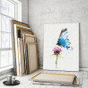 Пример в интерьере Бабочка и цветок / Полет 60х80 см Раскраска картина по номерам на холсте с неоновой краской AAAA-RS154-60x80