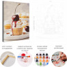 Пример картины и схема Кекс с вишенкой / Десерт / Еда Раскраска картина по номерам на холсте AAAA-RS153