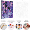 Пример картины и схема Сирень / Цветы Раскраска картина по номерам на холсте с неоновой краской AAAA-RS155