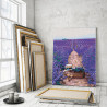 Пример в интерьере Романтическое свидание / Лаванда / Цветы 80х100 см Раскраска картина по номерам на холсте с неоновой краской