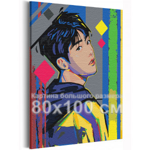  Bangtan Boys / BTS Корейская K-POP группа 80х100 см Раскраска картина по номерам на холсте с неоновой краской AAAA-RS246-80x100