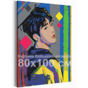 Bangtan Boys / BTS Корейская K-POP группа 80х100 см Раскраска картина по номерам на холсте с неоновой краской