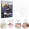 Пример картины и схема Прованс /Лаванда / Цветы Раскраска картина по номерам на холсте с неоновой краской AAAA-RS224