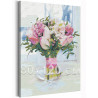  Тюльпаны в вазе / Букет цветов 80х120 см Раскраска картина по номерам на холсте с неоновой краской AAAA-RS206-80x120