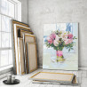 Пример в интерьере Тюльпаны в вазе / Букет цветов 100х150 см Раскраска картина по номерам на холсте с неоновой краской AAAA-RS2