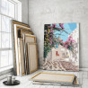 Пример в интерьере Солнечный дворик / Греция 100х150 см Раскраска картина по номерам на холсте AAAA-RS207-100x150