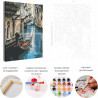 Пример картины и схема Прогулка по Венеции / Италия Раскраска картина по номерам на холсте AAAA-RS203