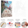 Пример картины и схема Солнечный дворик / Греция Раскраска картина по номерам на холсте AAAA-RS207