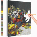 Цветы и фрукты Клод Моне / Известные картины Раскраска картина по номерам на холсте