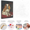 Пример картины и схема Спаниель короля Карла Эдуард Мане / Собаки / Известные картины Раскраска картина по номерам на холсте AA