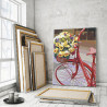 Пример в интерьере Велосипед и букет цветов / Прогулка 100х150 см Раскраска картина по номерам на холсте AAAA-RS214-100x150