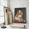Пример в интерьере Спаниель короля Карла Эдуард Мане / Собаки / Известные картины 100х125 см Раскраска картина по номерам на хо