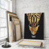 Кот и бабочка / Животные 80х100 см Раскраска картина по номерам на холсте с металлической краской