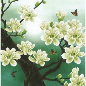 Цветки и бабочки Алмазная частичная вышивка (мозаика) Timkee