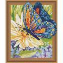 Бабочка и цветок Алмазная вышивка мозаика