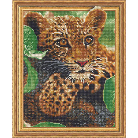 Взгляд леопарда Алмазная вышивка мозаика TSGJ1117