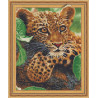 Взгляд леопарда Алмазная вышивка мозаика TSGJ1117