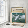 Пример в интерьере Самолет над лесом / Полет 80х100 см Раскраска картина по номерам на холсте AAAA-RS066-80x100