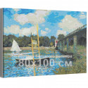 Мост в Аржантее Клод Моне / Известные картины / Импрессионизм 80х100 см Раскраска картина по номерам на холсте