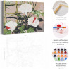 Пример картины и схема Японский вьюнок / Цветы Раскраска картина по номерам на холсте AAAA-RS228