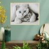 Пример готовой работы Милые котята Картина по номерам Molly KK0684