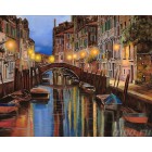 Венеция ( художник Guido Borelli ) Раскраска ( картина ) по номерам акриловыми красками на холсте Iteso