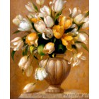 Золотистые тюльпаны ( художник Fran Di Giacomo) Раскраска ( картина ) по номерам акриловыми красками на холсте Iteso