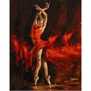 Пламенный танец Раскраска (картина) по номерам акриловыми красками на холсте Menglei