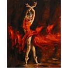 Пламенный танец Раскраска (картина) по номерам акриловыми красками на холсте Menglei