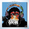 Monkey - Music Чувство ритма Раскраска (картина) по номерам на холсте Hobbart