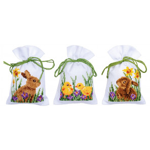  Кролики с цыплятами Набор для вышивания мешочков (саше) Vervaco PN-0187096