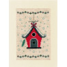  Рождественская птица и дом Набор для вышивания подушки Vervaco PN-0165028