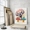  Мышка и птички / Животные 60х80 см Раскраска картина по номерам на холсте с с неоновой краской для детей AAAA-RS405-60x80