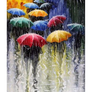 Цветные зонтики Алмазная вышивка (мозаика) Diy