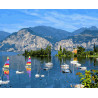  Италия. Озеро Гарда Раскраска картина по номерам на цветном холсте Molly KHN0016