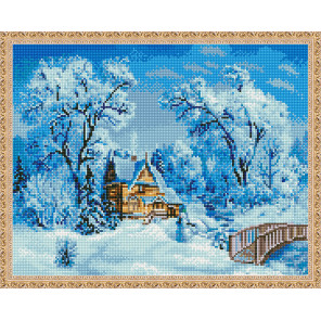  Сказочная зима Алмазная мозаика с нанесенной рамкой на подрамнике Molly KM0983