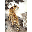 Тигр на скале Алмазная вышивка мозаика Алмазная живопись