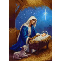 Рождество Христово Канва с рисунком для вышивки бисером Конек